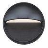 Westinghouse Fixture Wall Outdoor LED Dimmable 12W Winslett Dome, Textured Black Frosted Glass 6579000